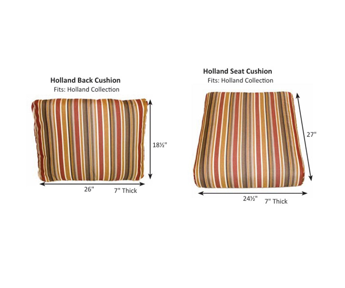 Holland Back & Seat Cushions