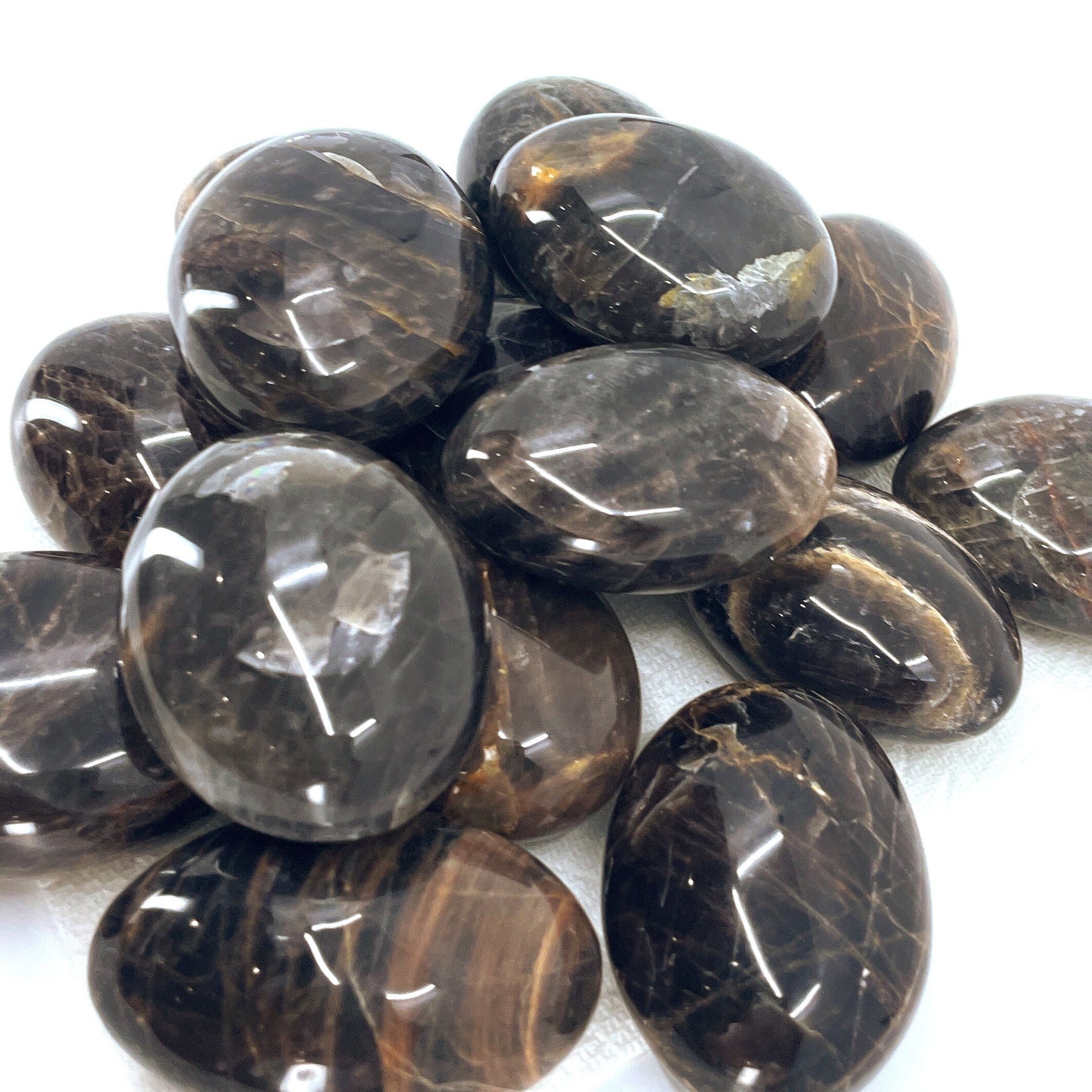 Black Moonstone Palm Stone