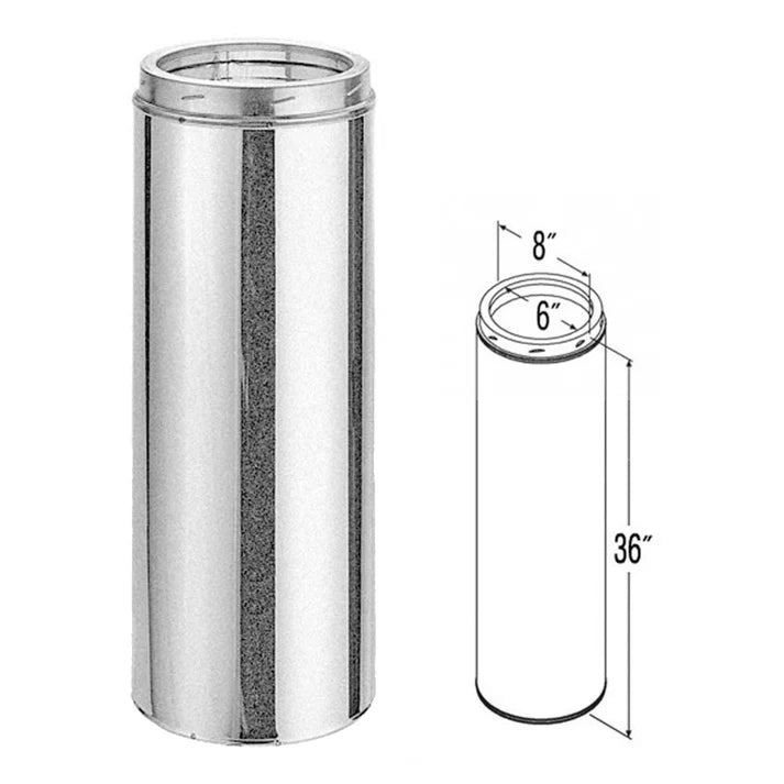 6" Wood Chimney Pipe