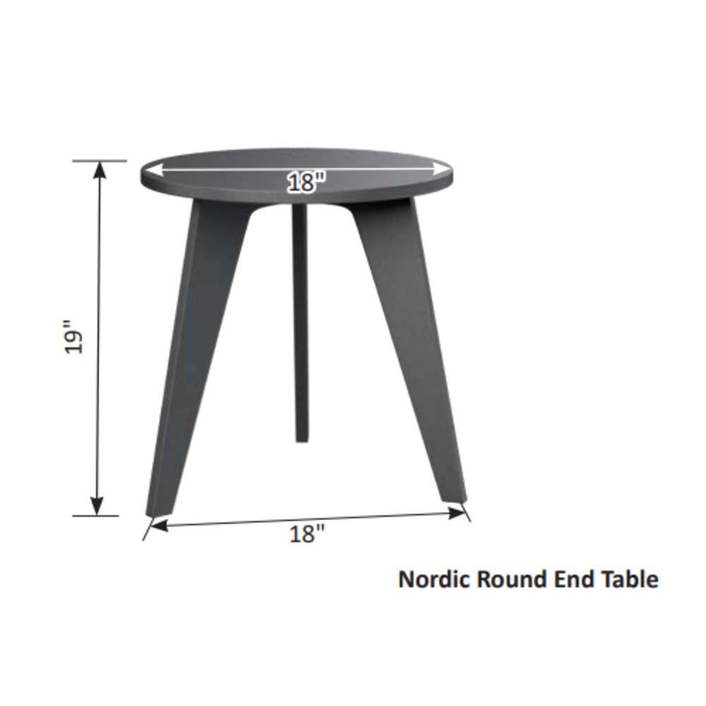 Nordic Round End Table