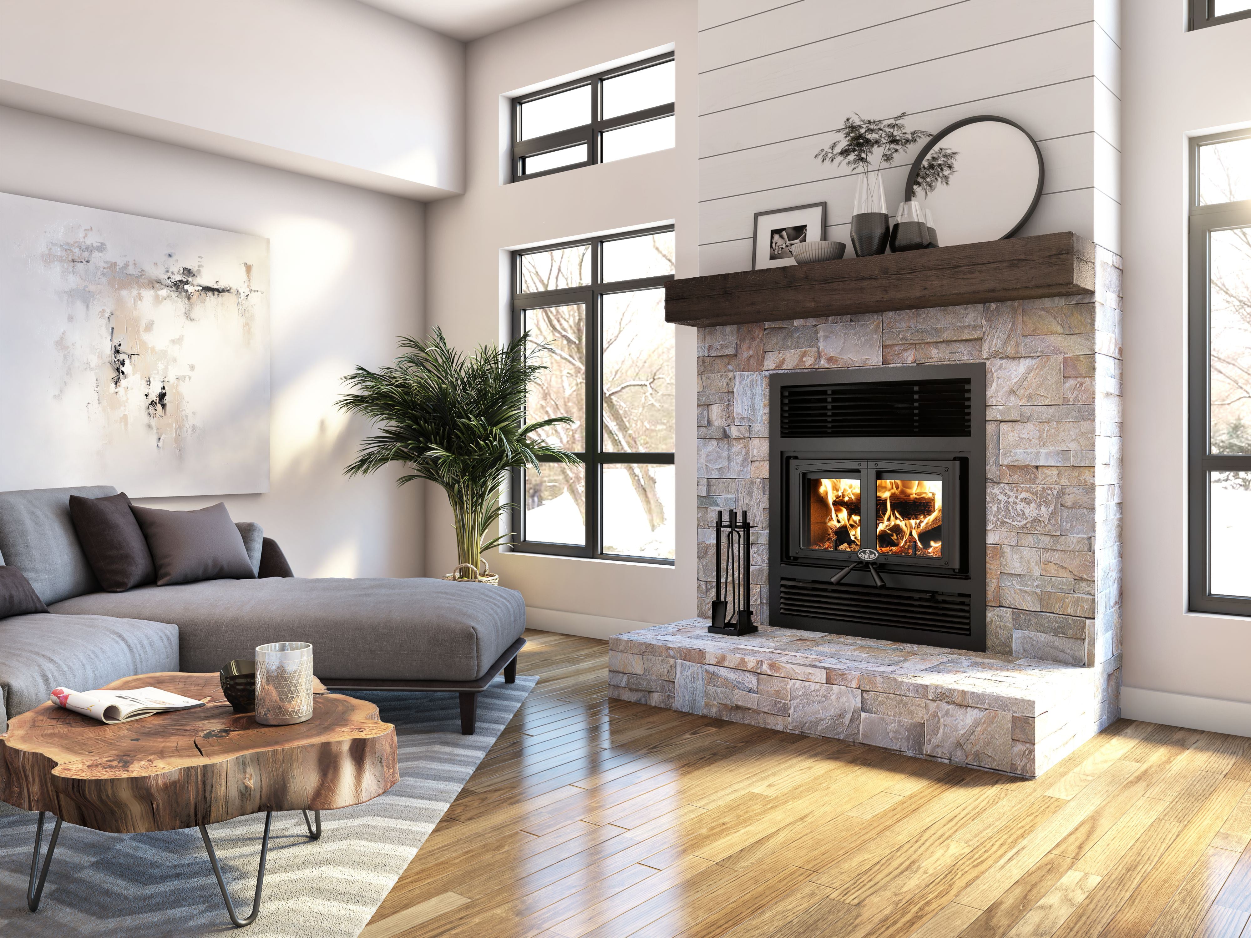 Everest II Wood Fireplace