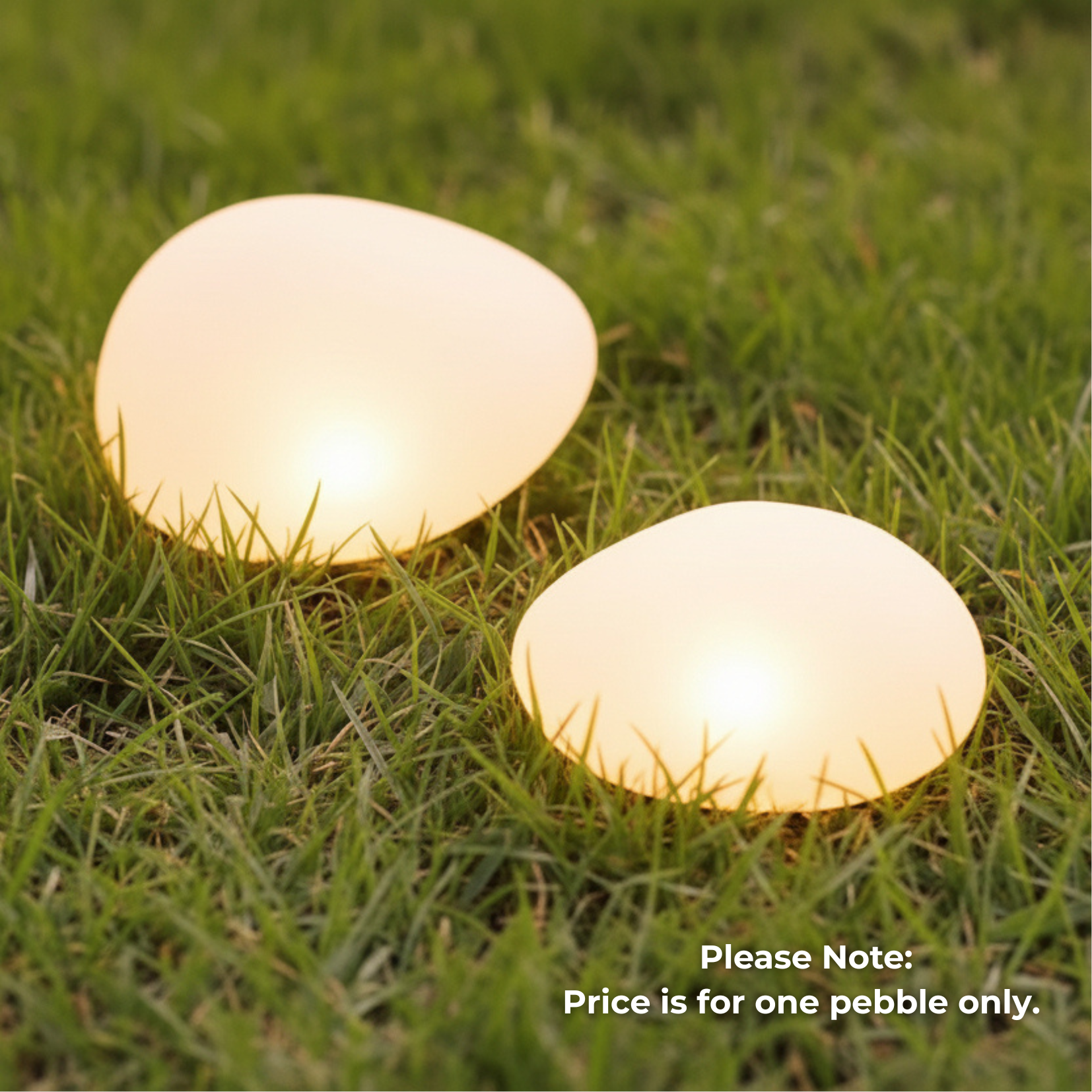 Solar Led Glass Pebbles | Warm Color