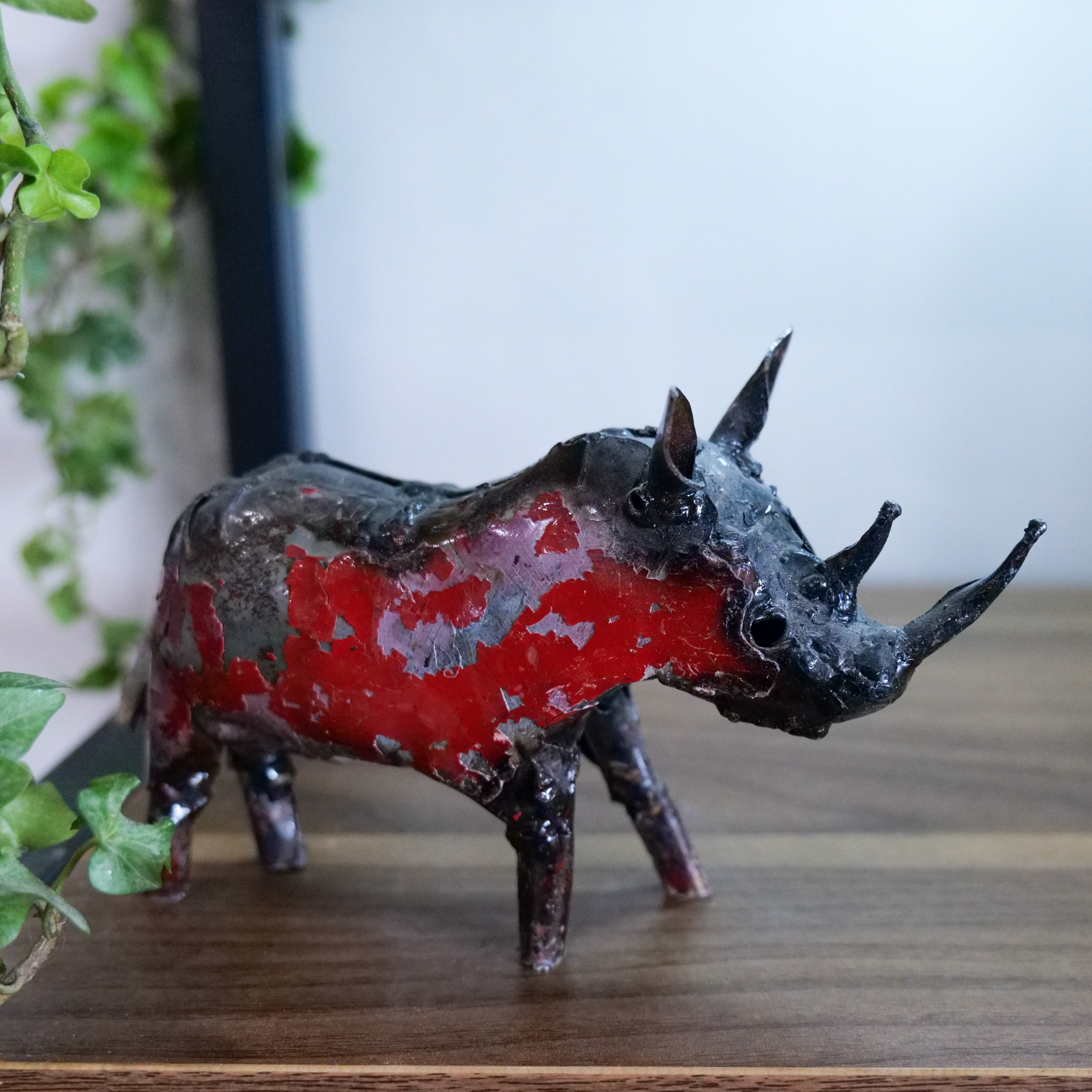 Colorful Recycled Oil Drum Rhino