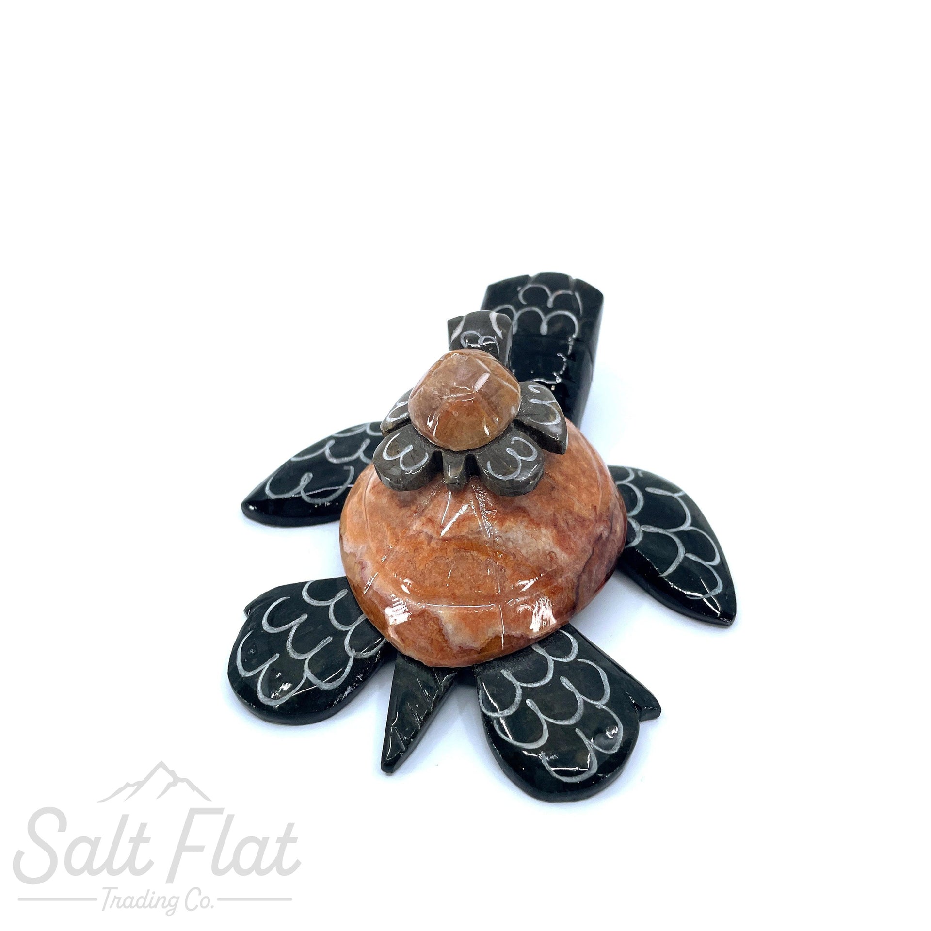 4" Marble Turtle Mom & Baby