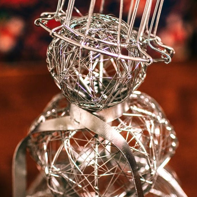 Silver Wire Snowman