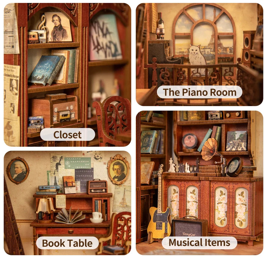 DIY Miniature House Book Nook Kit