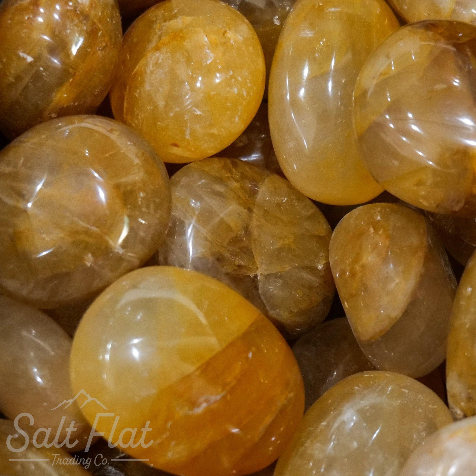 Yellow Hematoid Palm Stone