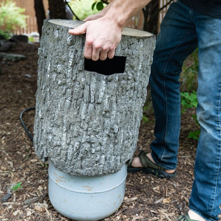 Faux Stump Propane Tank Cover